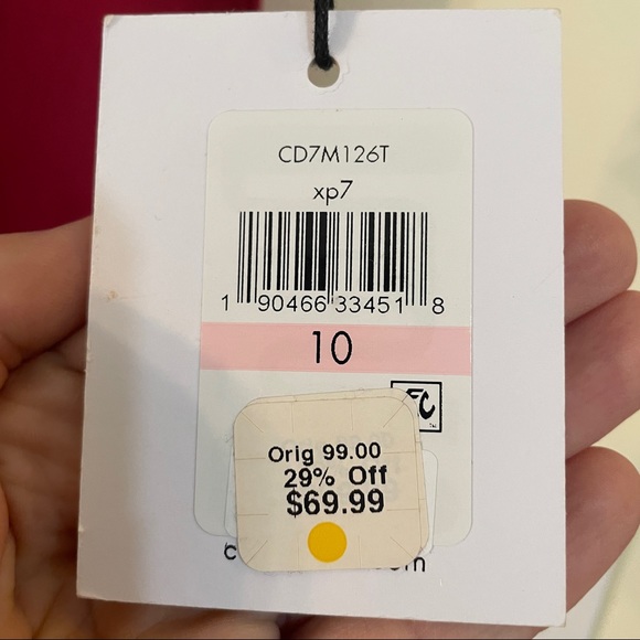 NWT Calvin Klein Red and Black Sheath Dress sz 10, 97% Polyester, 3% Spandex. - Picture 5 of 5